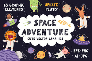 Space Adventure, Cute Vectors