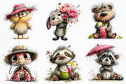 Whimsical Summer Baby Animals Clipar, an Illustration by Craft Nest (Thumbnail 6 of 12)