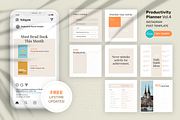 Productivity Planner Instagram Canva, a Social Media Template by peterdraw (Thumbnail 1 of 14)