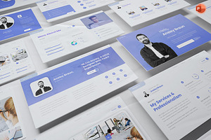 CV Resume Portfolio PowerPoint, a Presentation Template by Pixslides