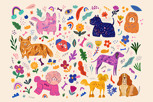 Hand drawn Dogs collection, an Animal Illustration by MoleskoStudio