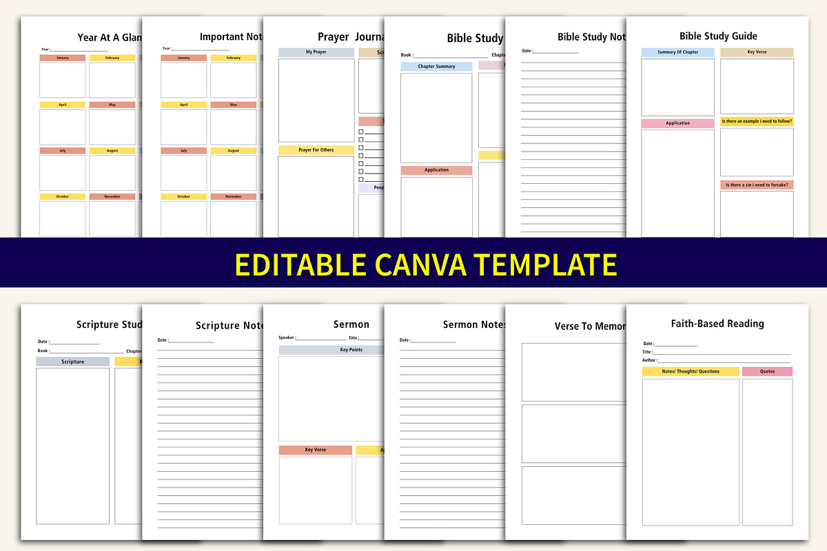 26–2027 Faith-Based Journal Planner, a Stationery Template by Designmela01 (Photo 3 of 10)