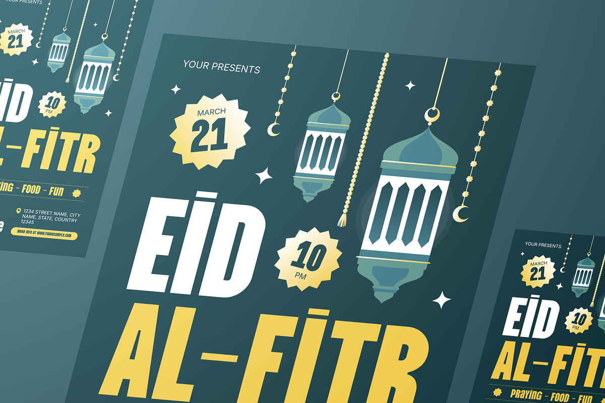 Eid Al Fitr Flyer Set, a Flyer Template by Annora Studio (Photo 6 of 6)