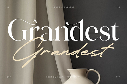 Grandest Modern Font Duo, a Serif Font by Storytype Studio