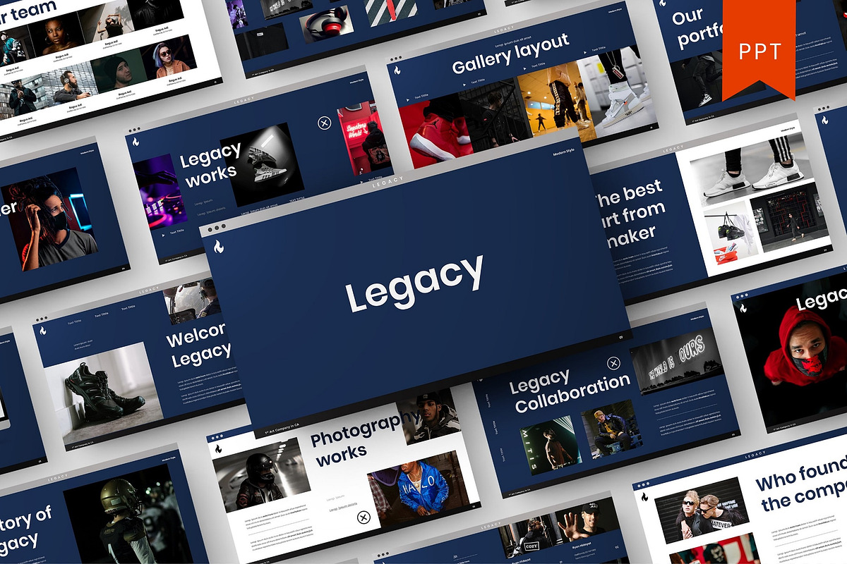 Legacy – Portfolio PowerPoint, a Presentation Template by Dens Creative Studio (Photo 1 of 6)