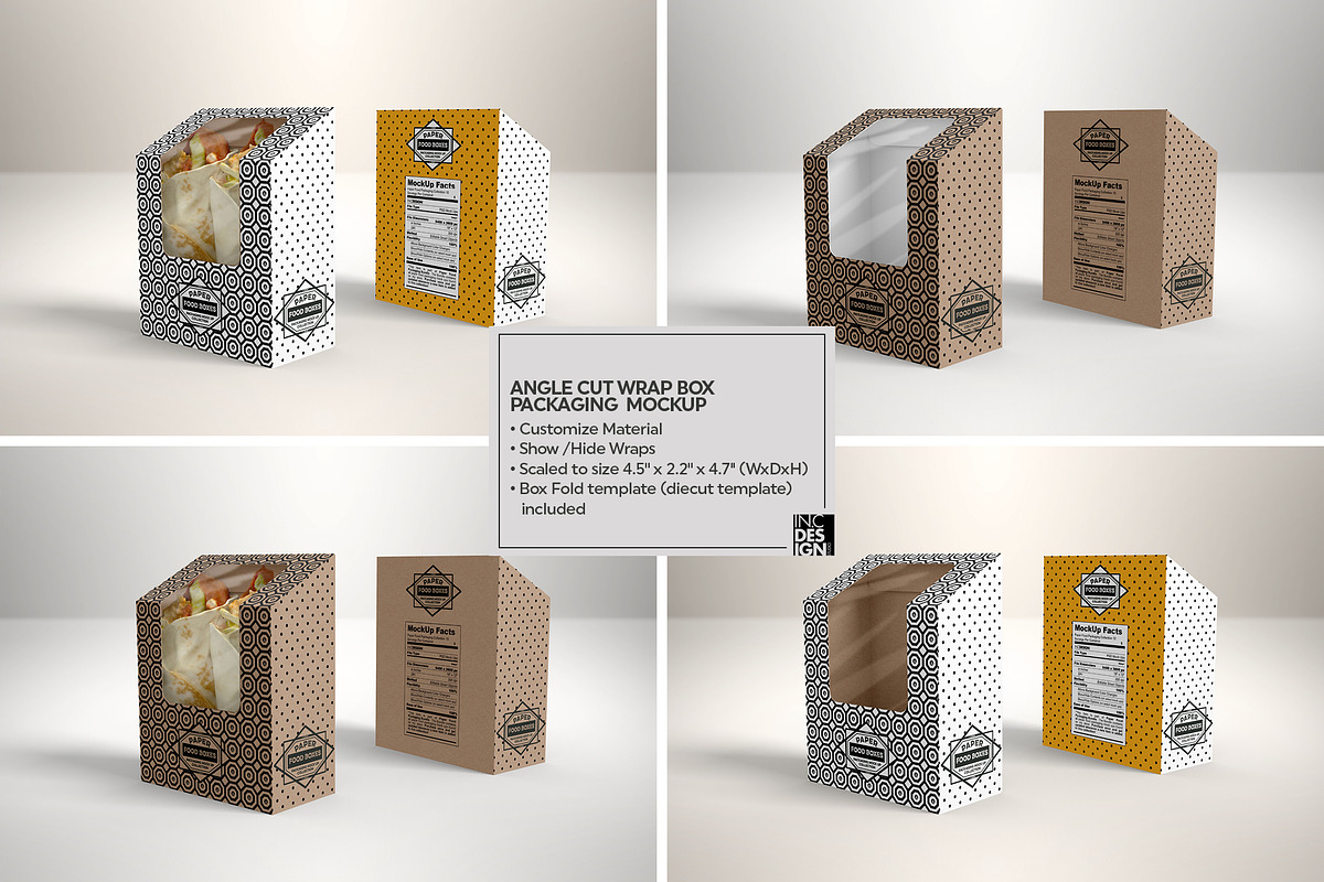 VOL.10 Food Box Packaging Mockups, a Product Mockup by INCDesign (Photo 18 of 22)
