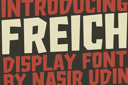 Freich, a Sans Serif Font by Nasir Udin