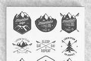 Large winter + ski labels set, an Illustration by 1baranov (Thumbnail 2 of 5)