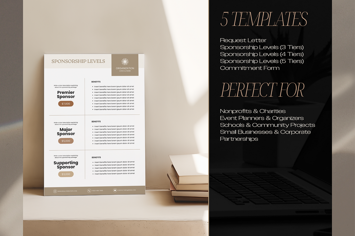 Sponsorship Forms and Levels, a Stationery Template by Creatif Foundry (Photo 5 of 6)