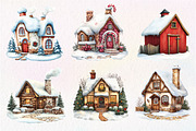 Christmas Winter Residence Clipart, an Illustration by Dream Creation (Thumbnail 2 of 6)