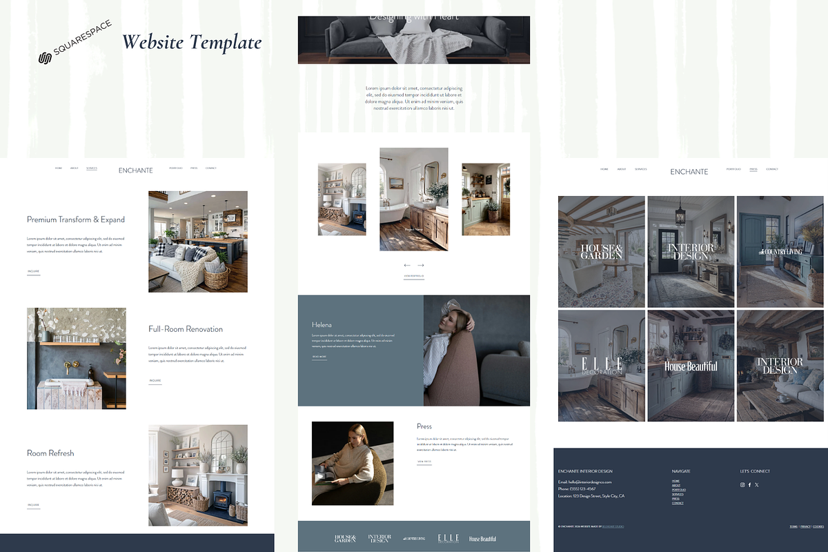 Enchanté Squarespace 7.1 Template, a Squarespace Template by Beliveart Studio (Photo 2 of 4)