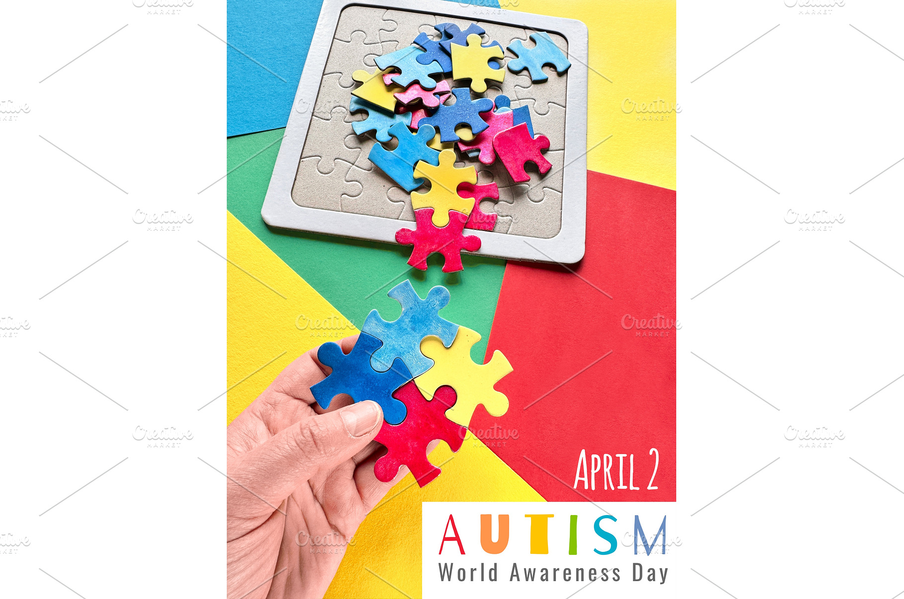 Autism World Awareness Day concept, a Photo by tilialucida