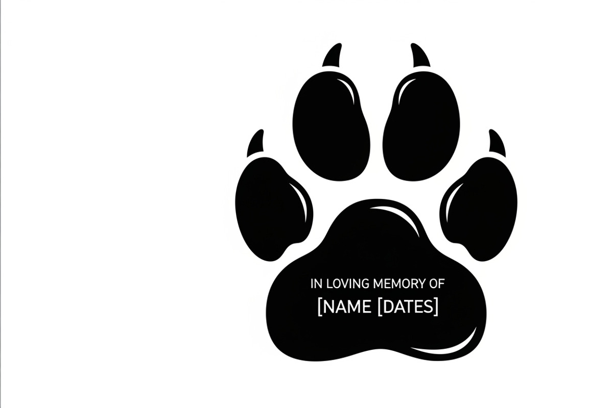 Heartfelt paw print memorial plaque, an Illustration by Amazin_art (Photo 14 of 32)