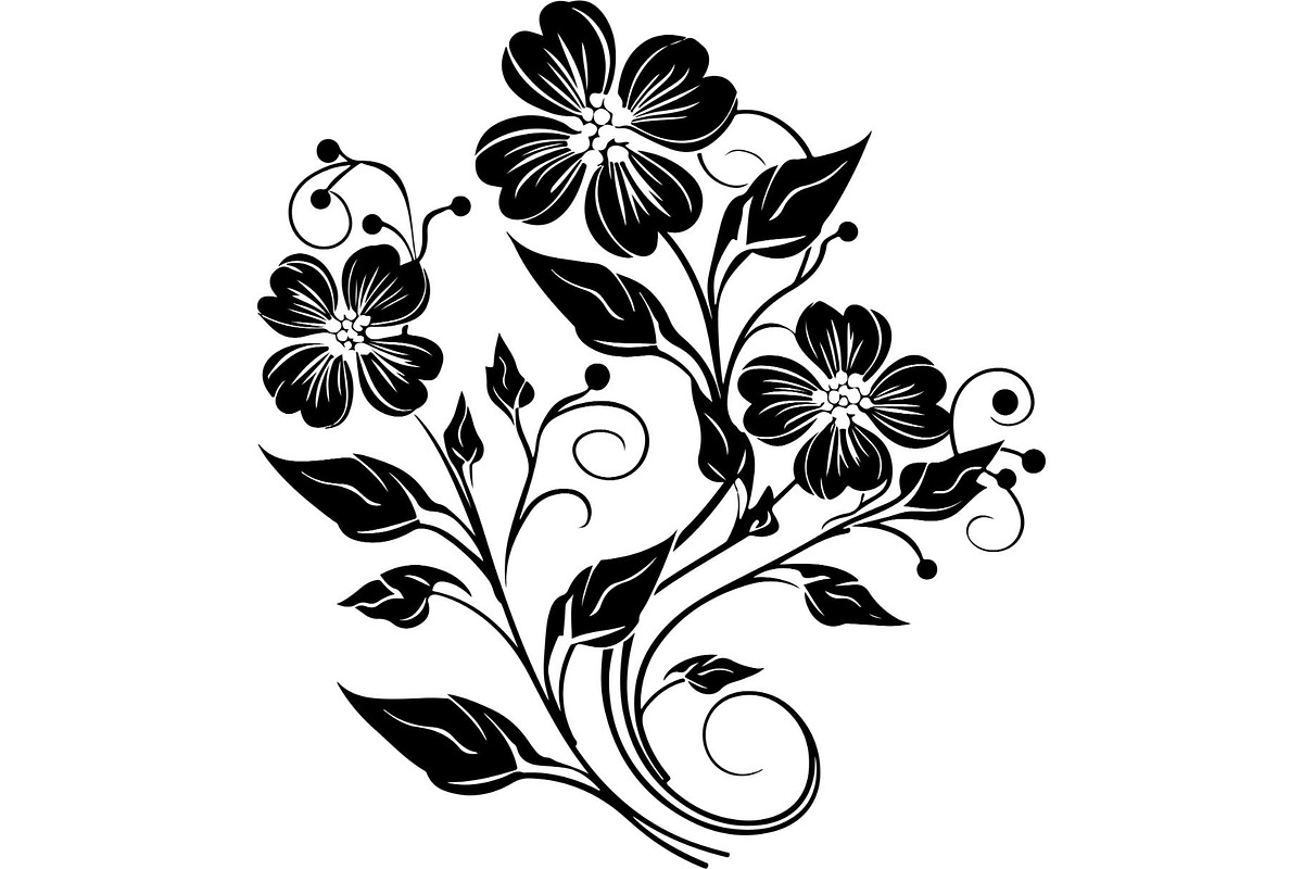 Elegant Botanical Flower Silhouette, an Object Graphic by Designer_Momina (Photo 11 of 16)
