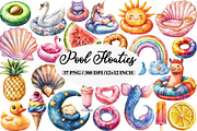 Pool Floaties Clipart, an Illustration by Daily.Designs (Thumbnail 1 of 5)