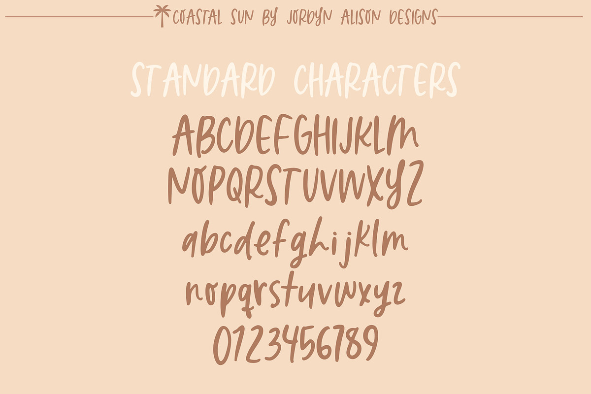 Coastal Sun Font, a Handwritten Font by Jordyn Alison Designs (Photo 2 of 9)