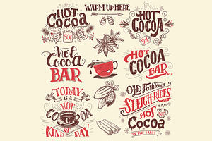Hot Cocoa Signs Set