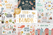 Cute Kids BUNDLE baby animals 80%OFF, an Animal Illustration by RinaKustova (Thumbnail 1 of 10)