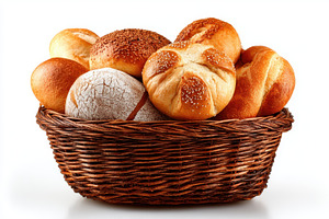 Assorted Breads in Brown Basket Deli, a Photo by Pixeness Studio