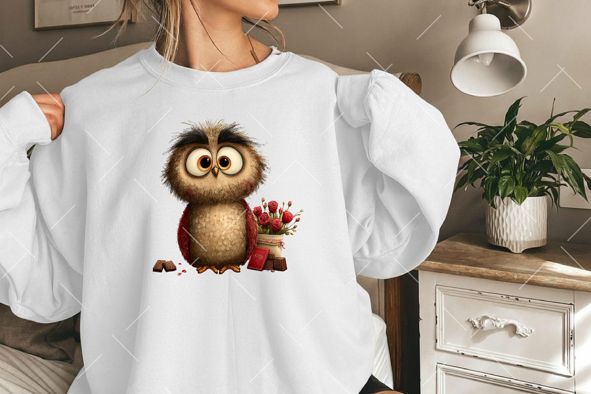 Whimsical Valentine Owl Clipart, an Illustration by OK Design (Photo 6 of 6)