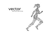 Vector illustration of running woman, a Technology Illustration by Julvil (Thumbnail 1 of 4)