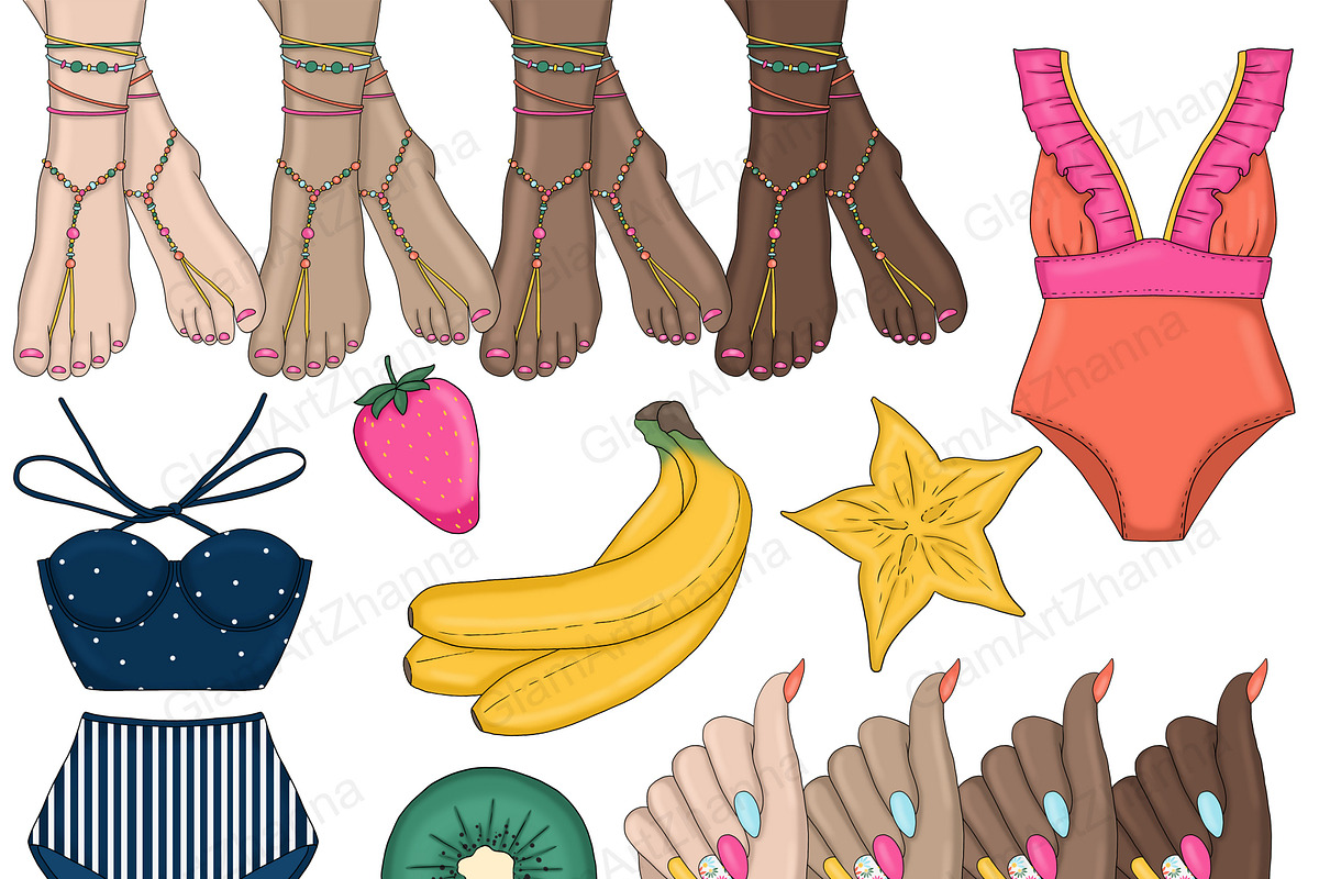 Summer Clip Art Bundle, a Food Illustration by GlamArtZhanna (Photo 5 of 6)