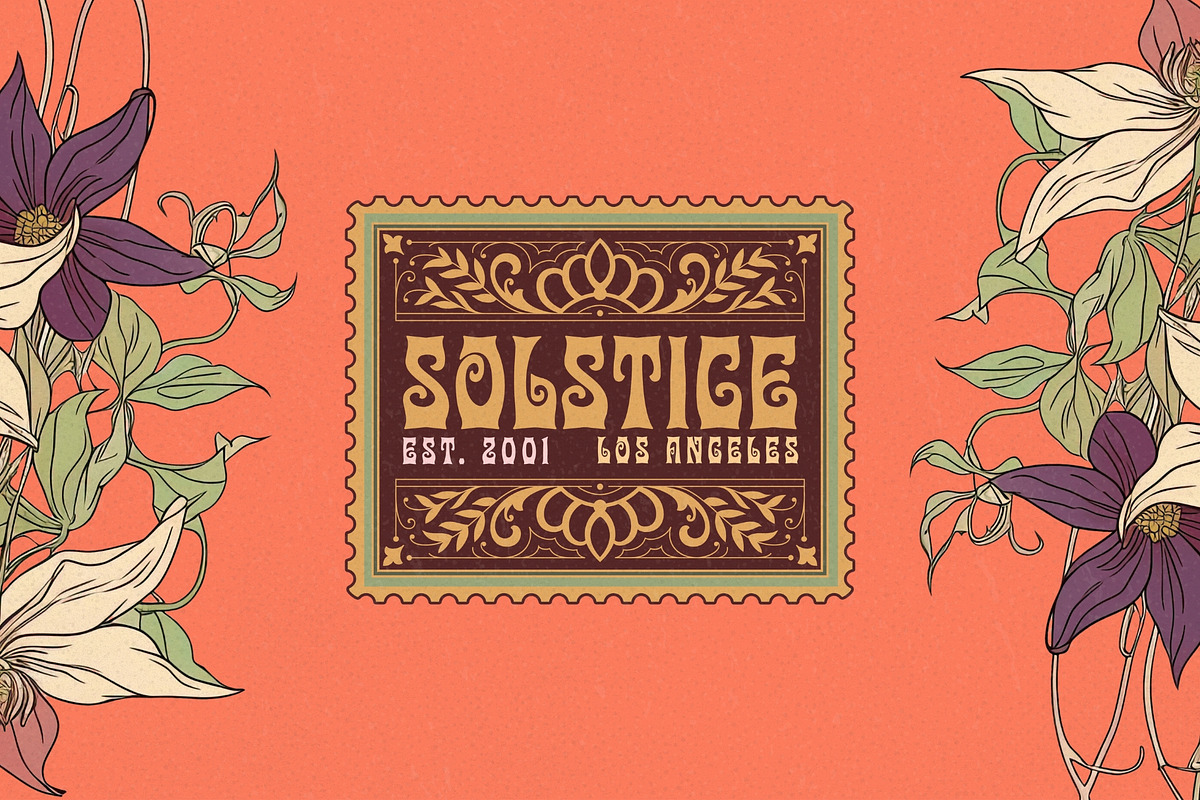 Fleur Royale - Art Nouveau Typeface, a Serif Font by HipFonts (Photo 8 of 10)