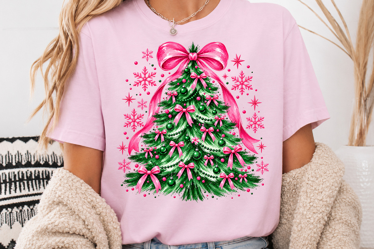 Coquette Bow Christmas Tree PNG, a Seasonal Illustration by Rose Art (Photo 3 of 4)