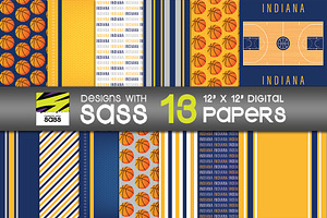 Indiana Basketball Paper Pattern