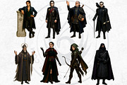 Royal court characters clipart Set, a Person Illustration by ThatsDesignArt (Thumbnail 8 of 10)