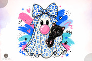 Halloween Ghost PNG,Leopard Ghost, a Seasonal Illustration by Libby Wishes (Thumbnail 1 of 3)