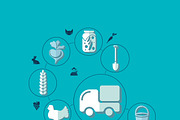 9 AGRICULTURE flat infographics, a Presentation Template by Palau (Thumbnail 5 of 5)