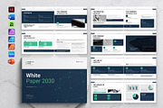 Business White Paper Landscape, a Brochure Template by DesignCrest (Thumbnail 1 of 14)