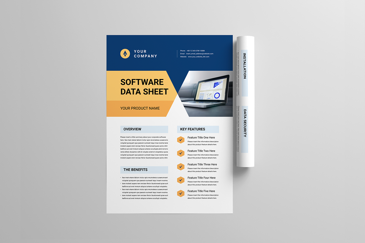 Software Company Data Sheet, a Flyer Template by Leaflove (Photo 4 of 5)