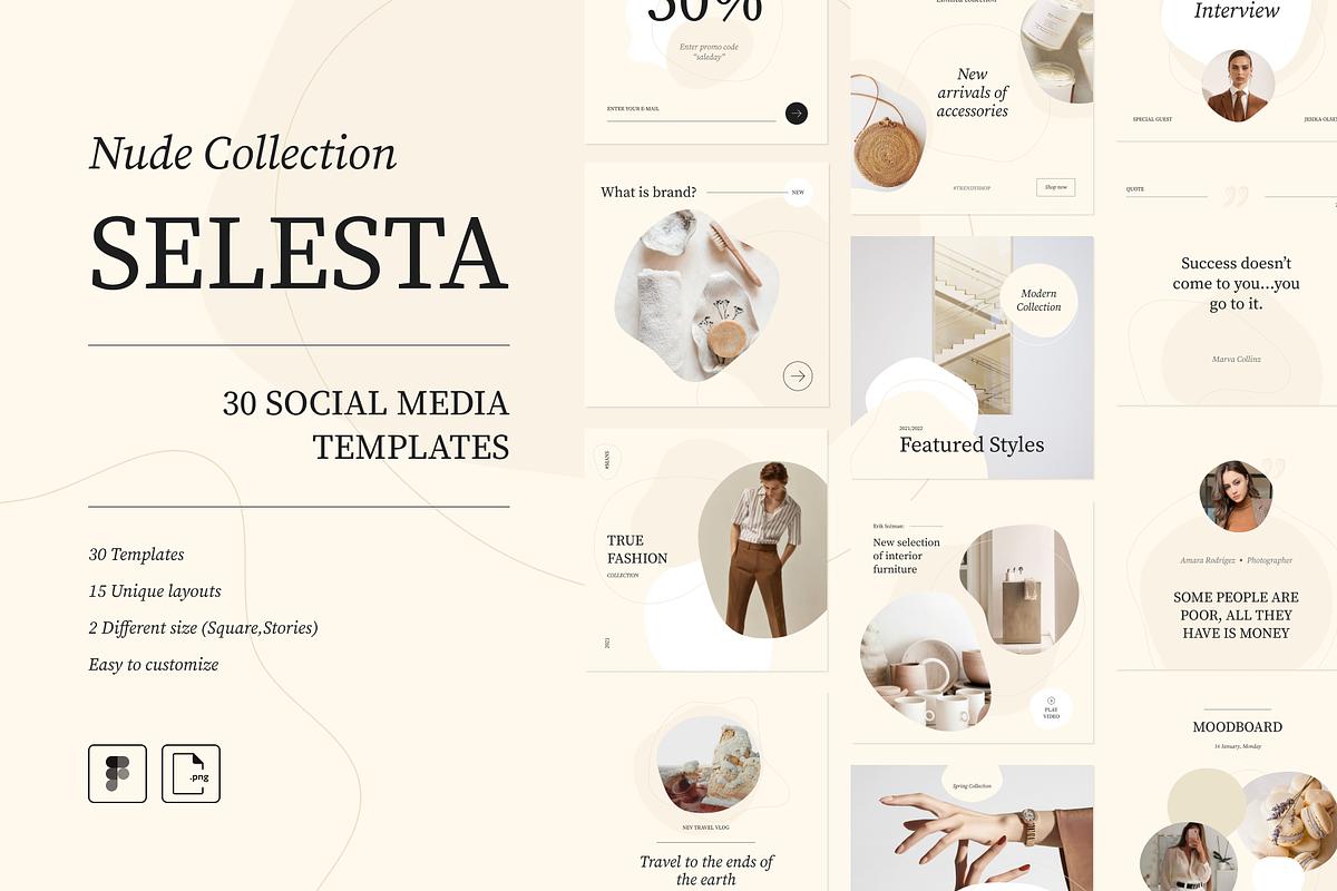 Selesta Social Media Bundle, a Social Media Template by Welovegraphics (Photo 2 of 25)