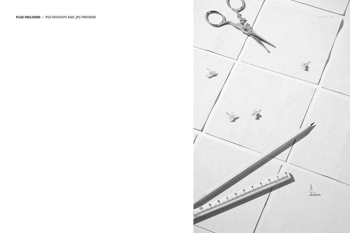 Cotton Fabric Swatches Mockup, a Merchandise Mockup by creatsy5 (Photo 2 of 6)