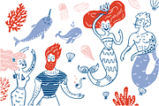 Underwater Love PNG Clip Art Set, a Decorative Illustration by Lilla Bölecz (Thumbnail 2 of 5)