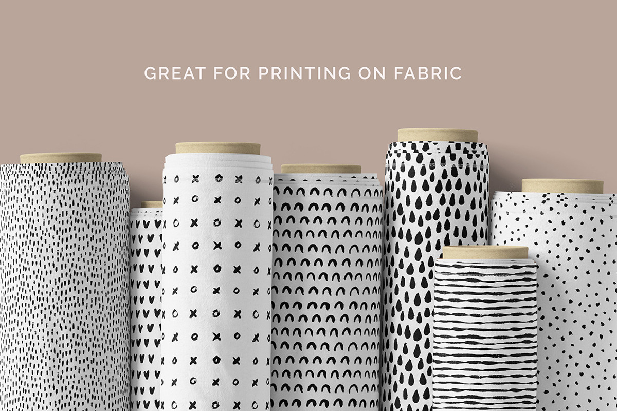 24 Hand Drawn Seamless Patterns, a Pattern Graphic by Type and Graphics Studio (Photo 6 of 7)