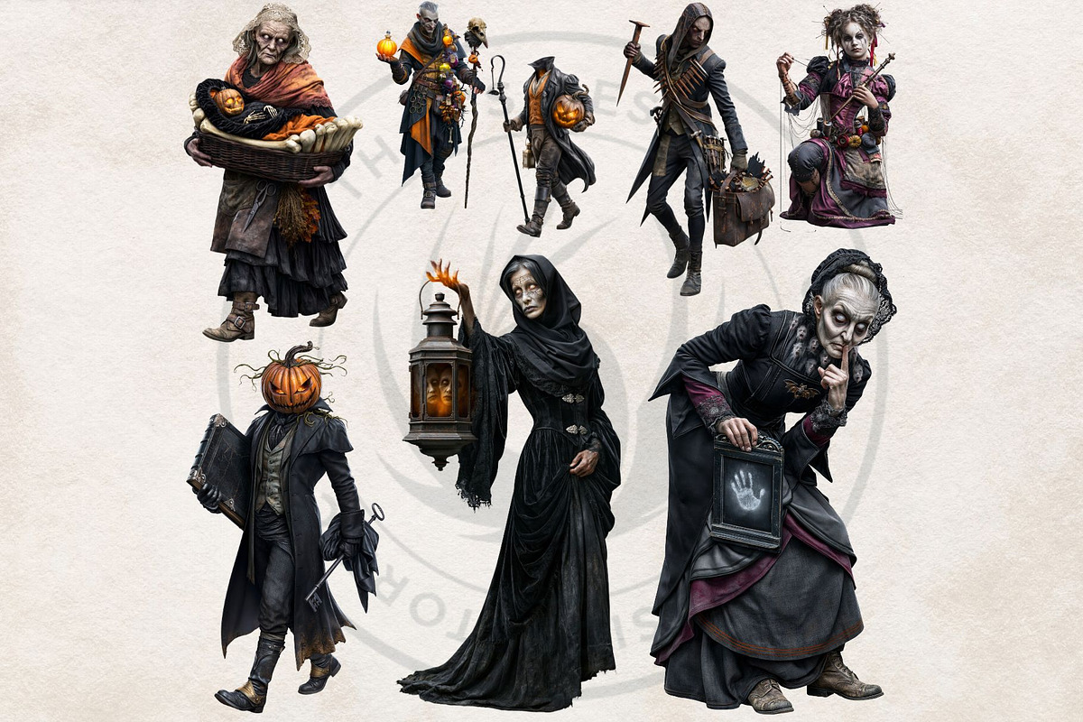 Hallowmere Halloween RPG characters, a Seasonal Illustration by ThatsDesignArt (Photo 11 of 17)