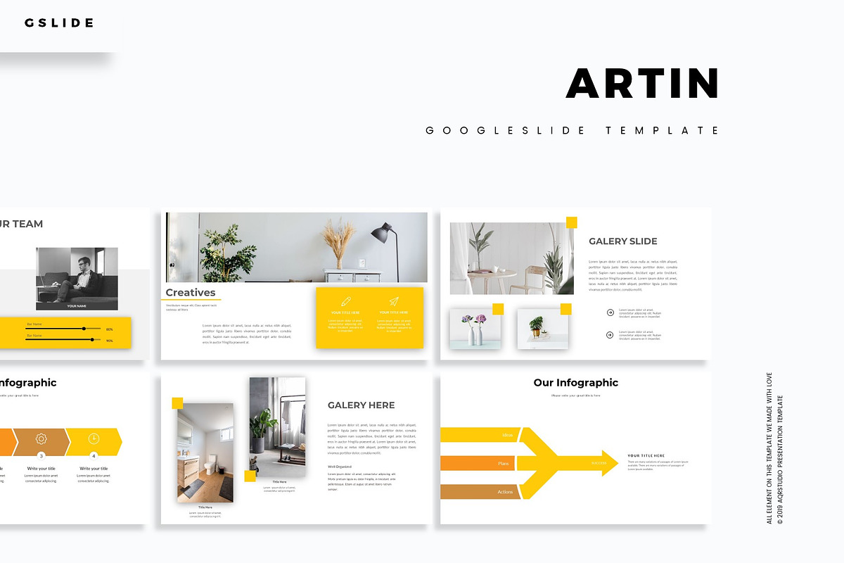 Artin - Google Slide Template, a Presentation Template by AQR Studio