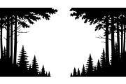 Forest Frame Silhouette SVG Bundle, an Illustration by jahid234 (Thumbnail 22 of 51)