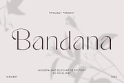 Bandana | Modern And Elegant Serif, a Serif Font by Muflieart (Thumbnail 1 of 9)
