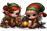 Christmas elf Png elf Clipart, an Illustration by cherrydesign (Thumbnail 1 of 3)