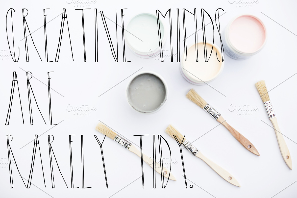 CELINA Skinny Hand Lettered Font preview 2