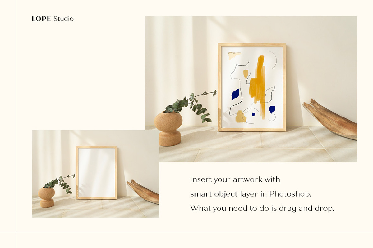 Bright Boho Frame Mockup, a Print Template by LOPEstudio (Photo 3 of 3)
