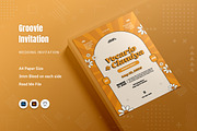 Groovy Wedding Invitation, an Invitation Template by Fannan Studio (Thumbnail 1 of 2)