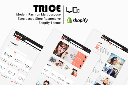 Trice Eyeglasses Shop Shopify Theme, a Shopify Template by ThemeTidy Shopify Agency