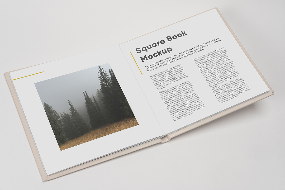 Square Book Mockup, a Print Template by Graphicnugget (Photo 3 of 4)