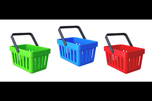 3d market cart, shopping basket, an Object Illustration by Buch&Bee