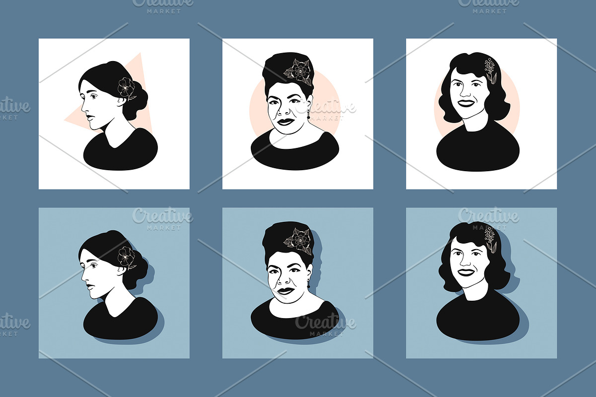 Female portraits, a Person Illustration by Mariia Kovalchuk (Photo 4 of 7)